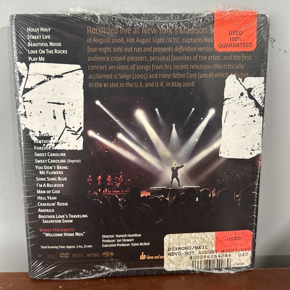 Neil Diamond Hot August Night NYC DVD 2008 Live Madison Square Garden - Picture 2 of 5
